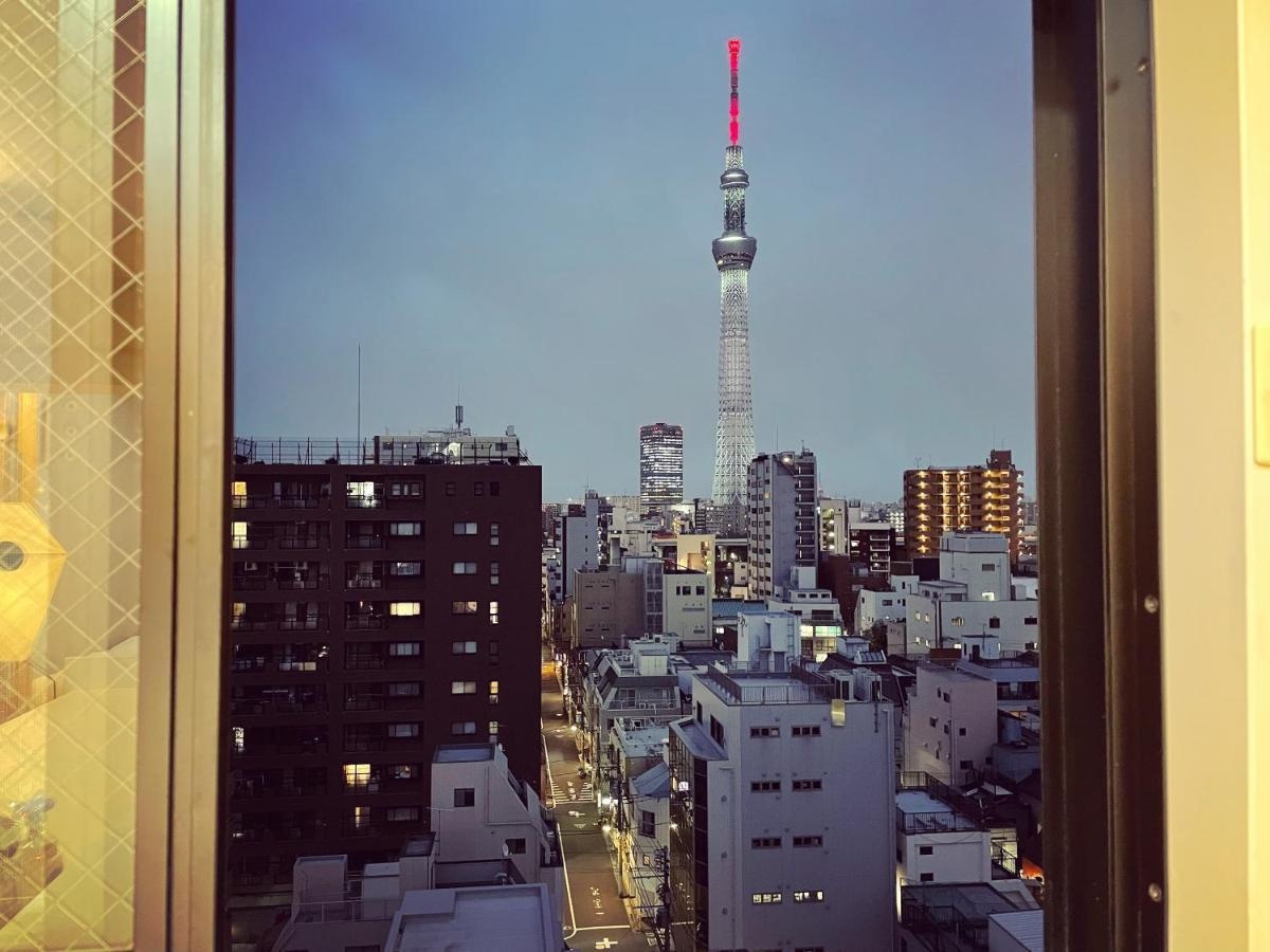 Apartamento 浅草スカイツリービューテラス 浅草寺3分 浅草駅6分 2-10人 成田&羽田空港直通 Tokio Exterior foto